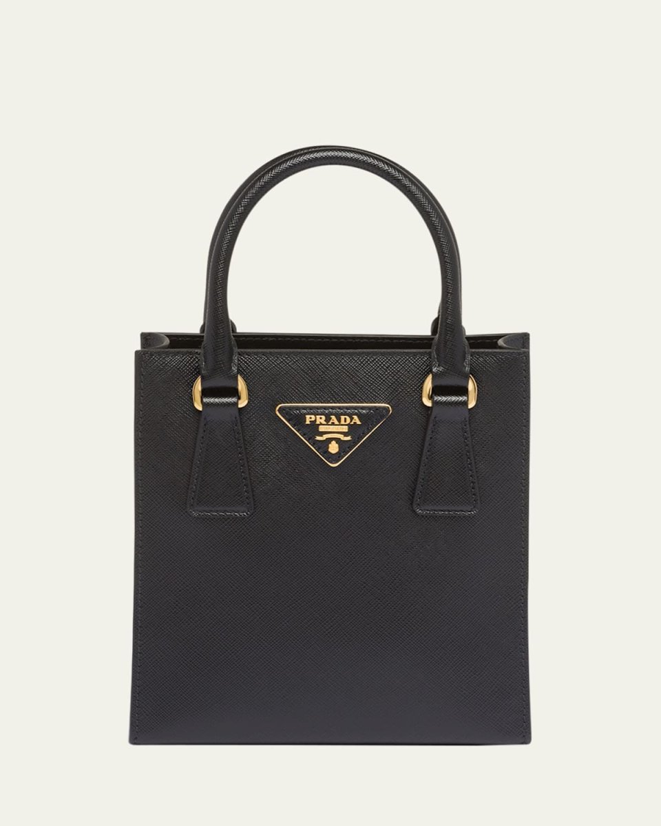 Mini Calf Leather Shopper Tote Bag
